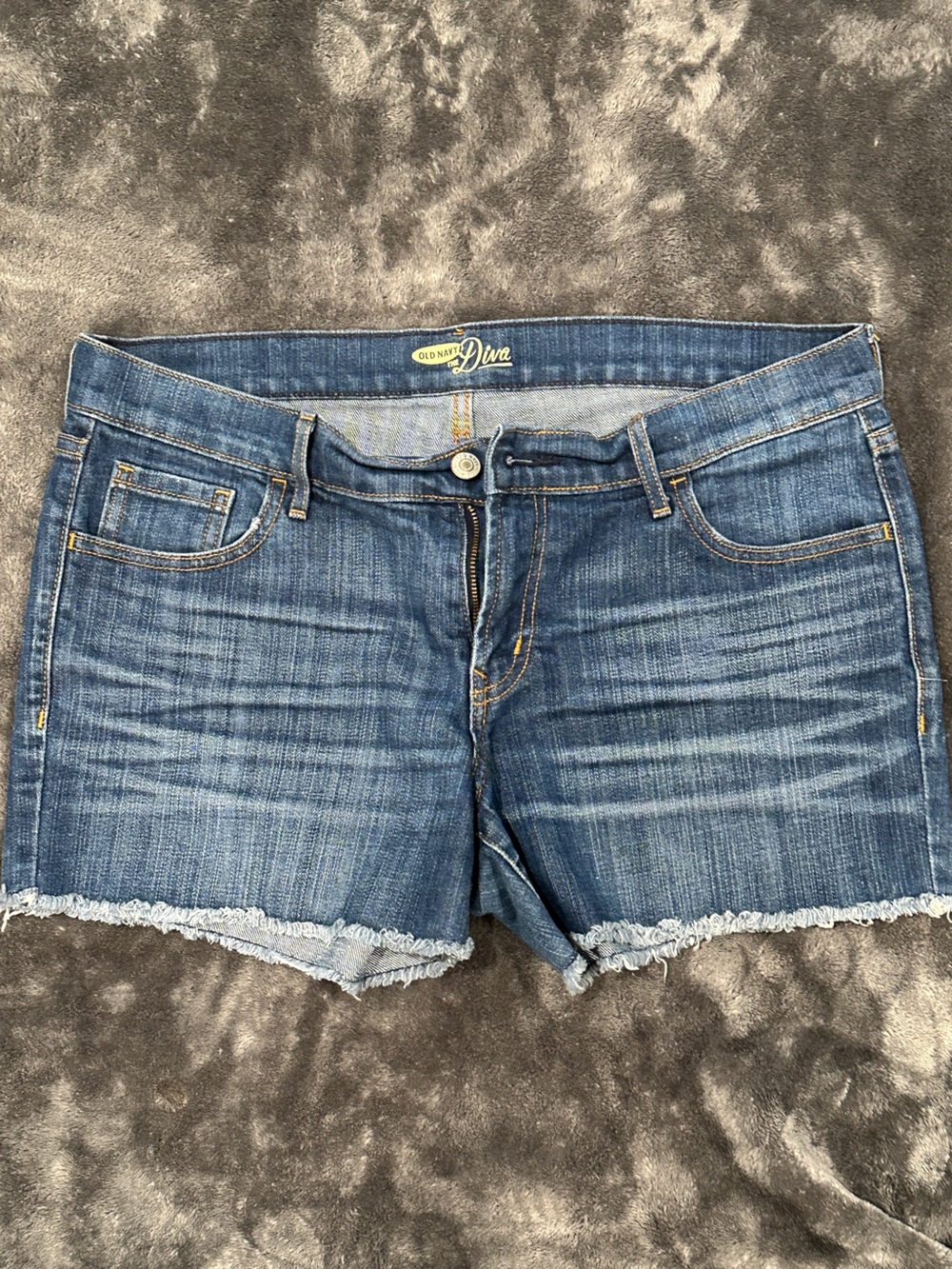 Old Navy Blue Denim Frayed Hem Women's Shorts